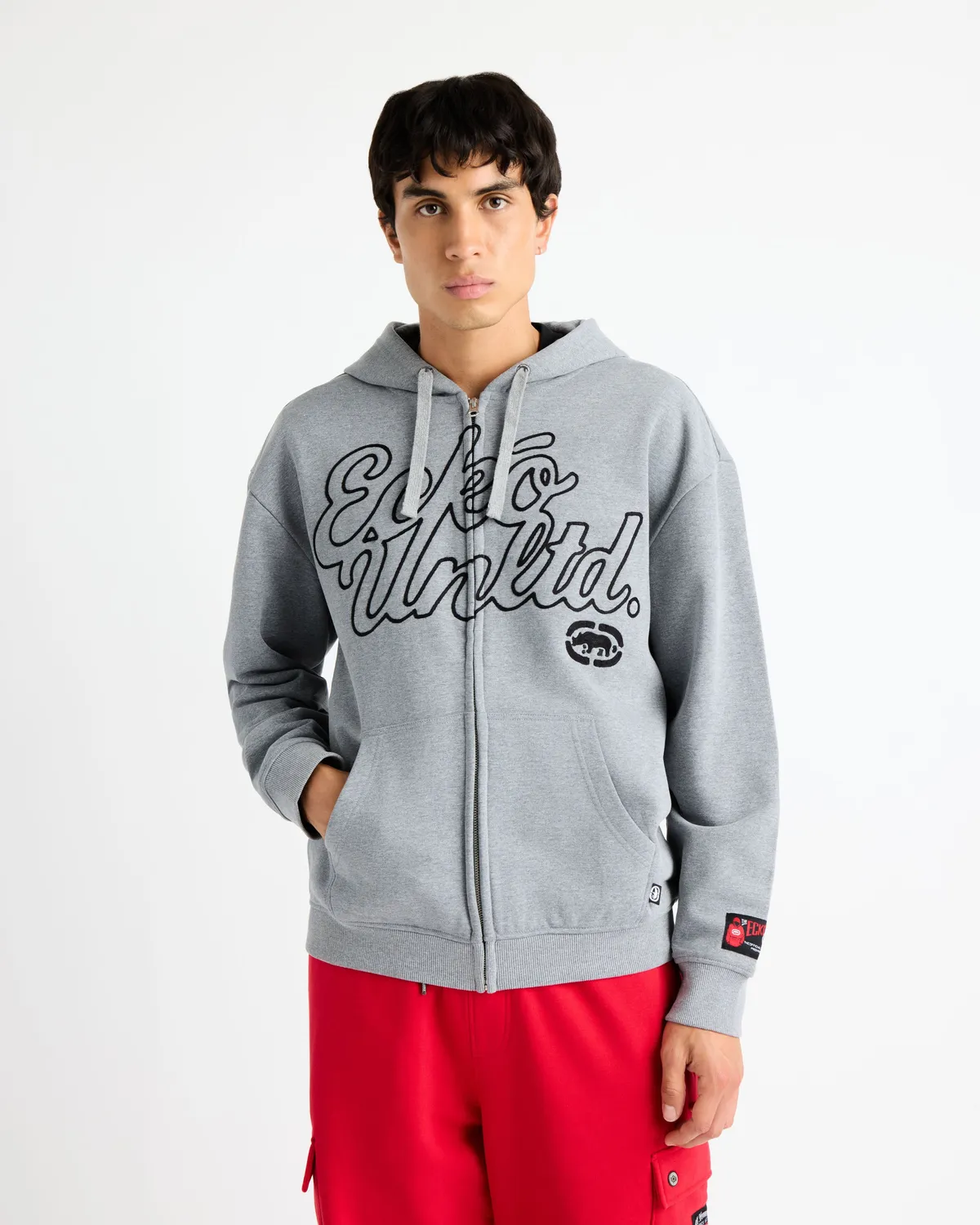 Ecko Red Linked Up Zip Hoodie hanorac gri fermoar
