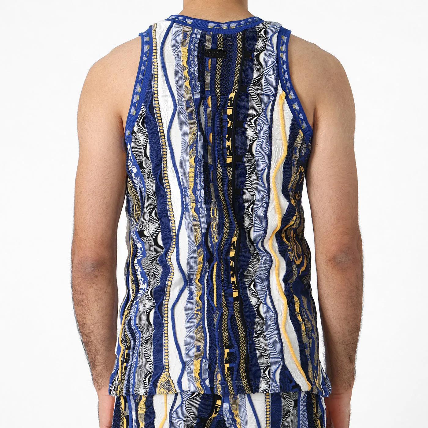 COOGI X NBA Warriors vesta tricotata albastru-auriu
