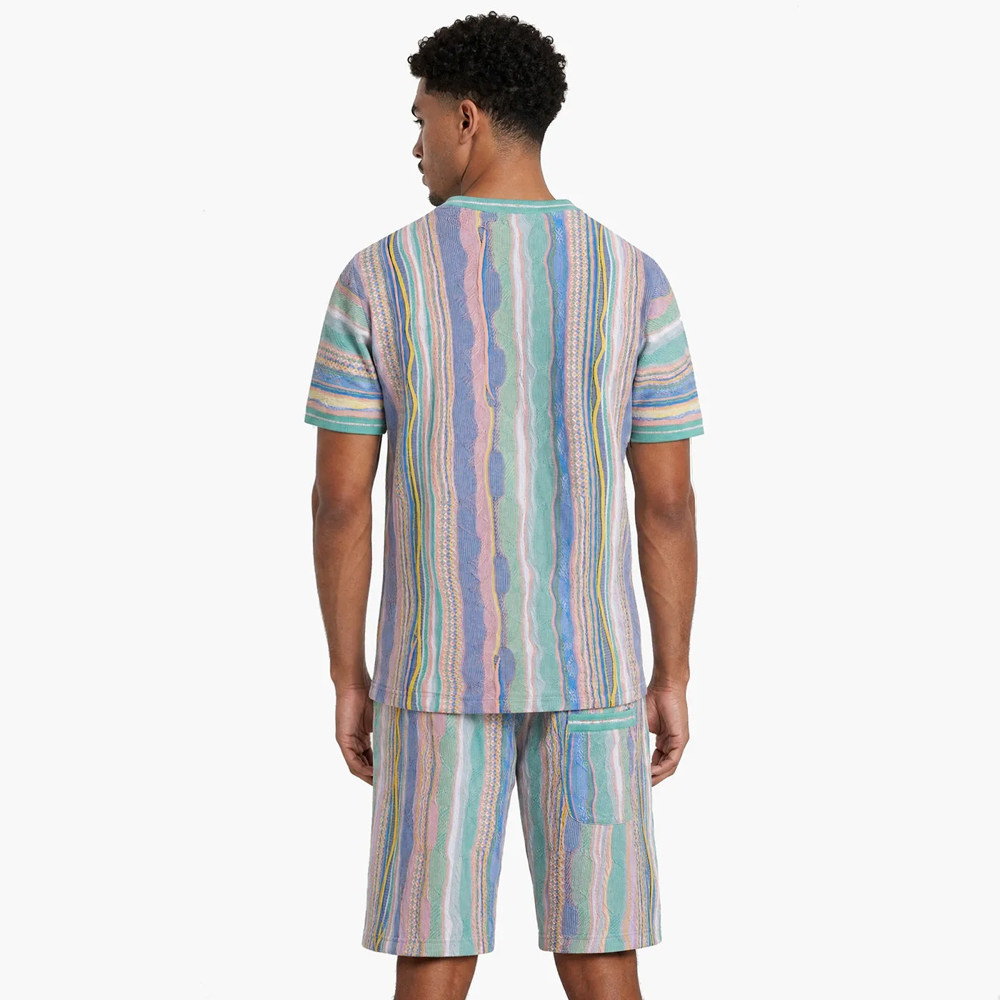 COOGI Light Weight Sweater Knit shorts roz-galben bumbac