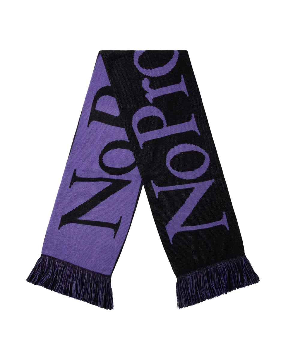 No Problemo Scarf fular mov-negru acrilic