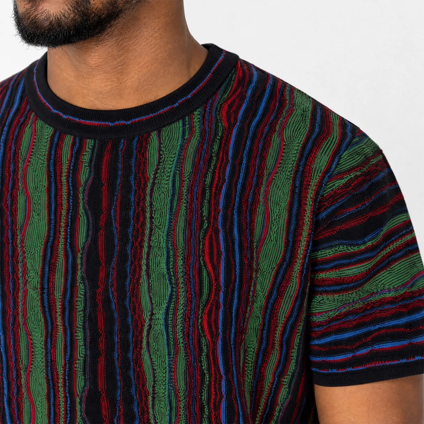 COOGI Knit Tee tricou verde bumbac mercerizat