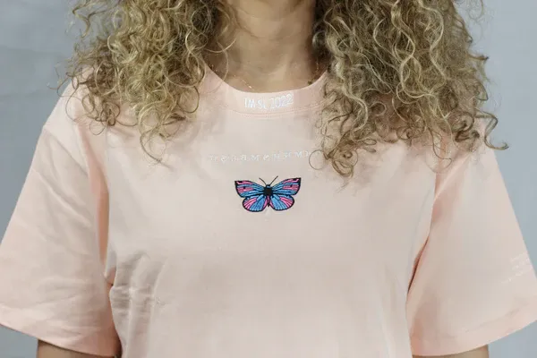 CREATEDBY Butterfly V2 tricou greu oversize brodat
