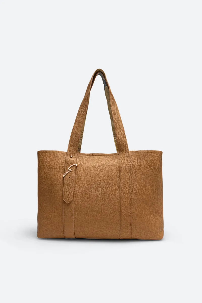 Gattinoni Hellen Claudia geanta de umar piele bej 38 cm