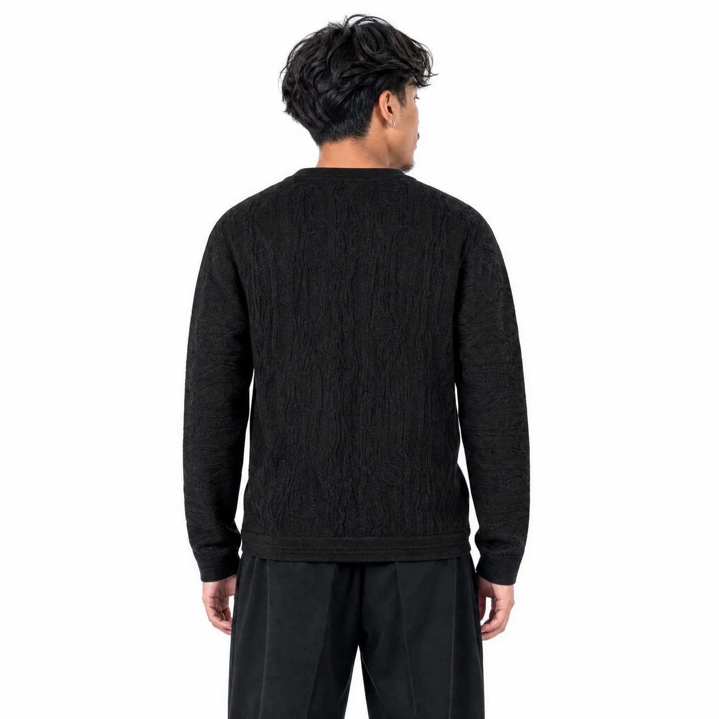 COOGI Blackout Crewneck Special Edition pulover negru bumbac