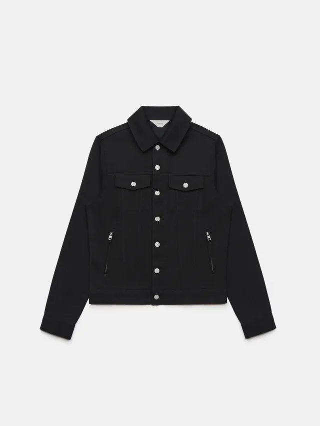 Enrage Denim geacă All Black denim brut 14 oz