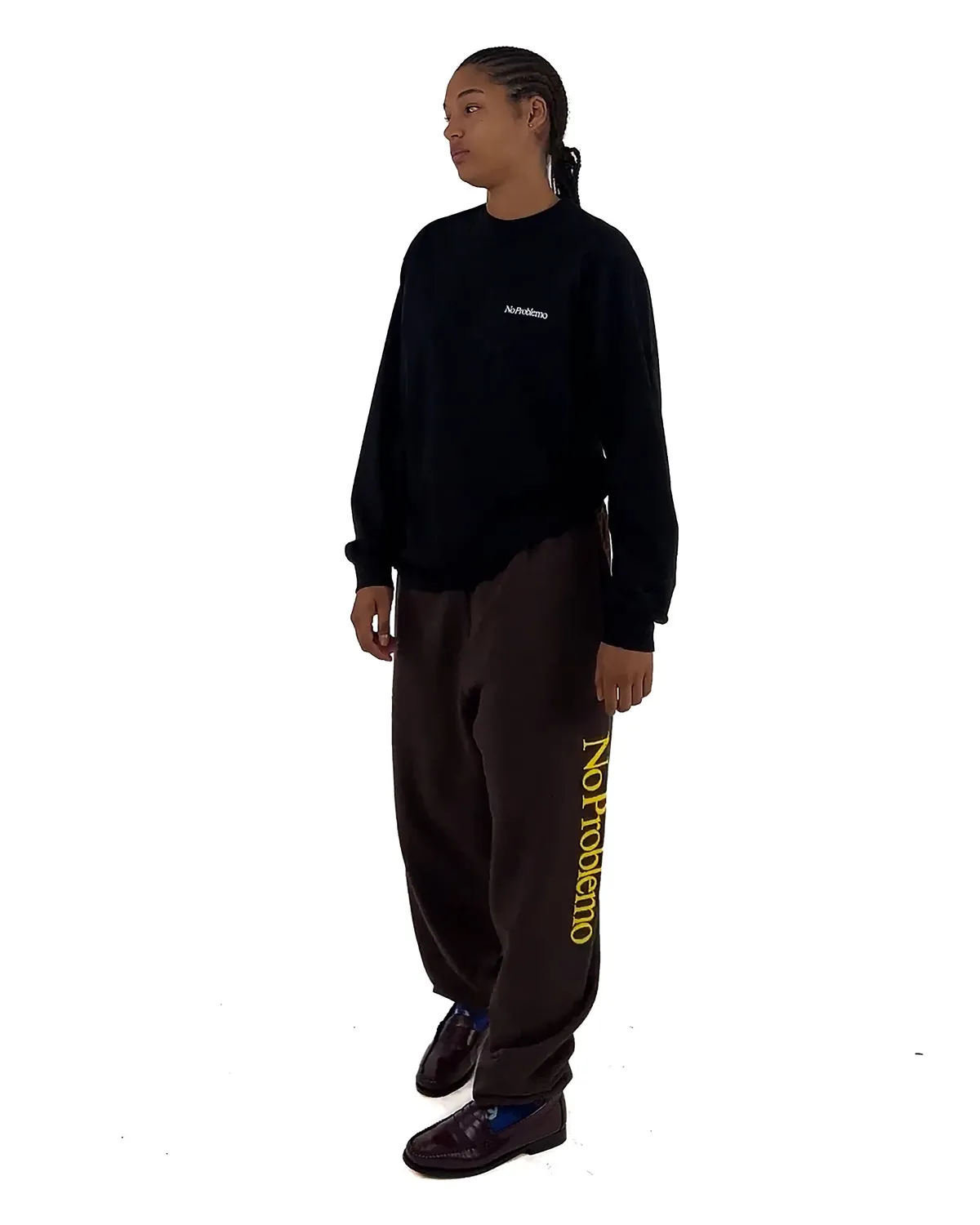 No Problemo Mini Problemo tricou negru maneca lunga