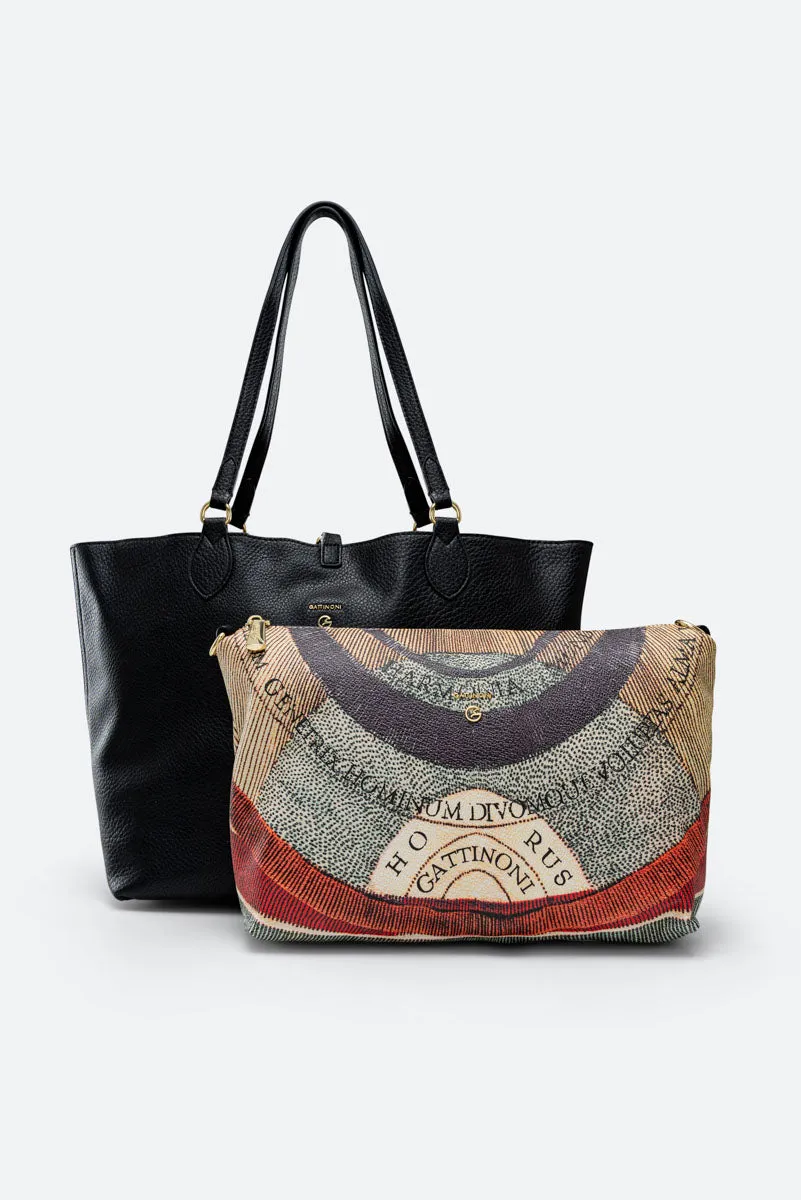 Gattinoni Planetarium Reversible geanta neagra reversibila