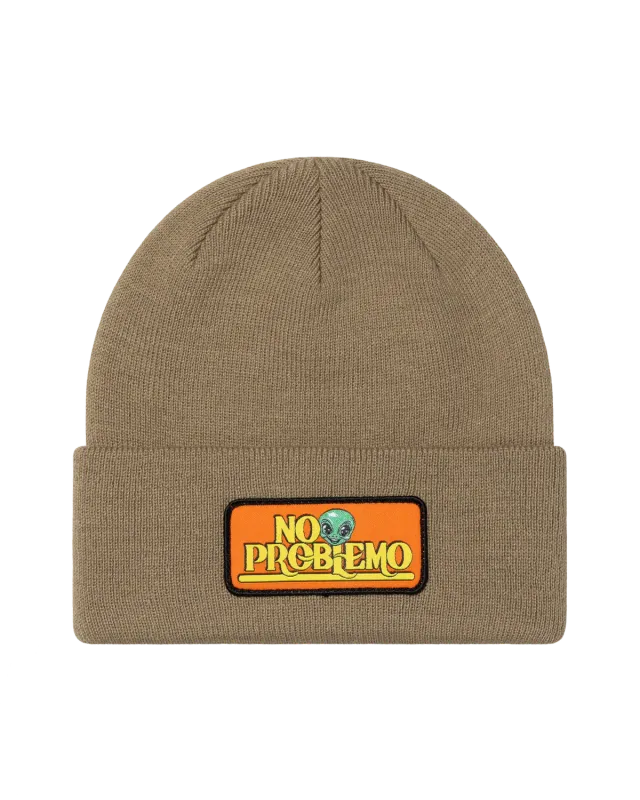 No Problemo Sticker căciulă tricotată Khaki