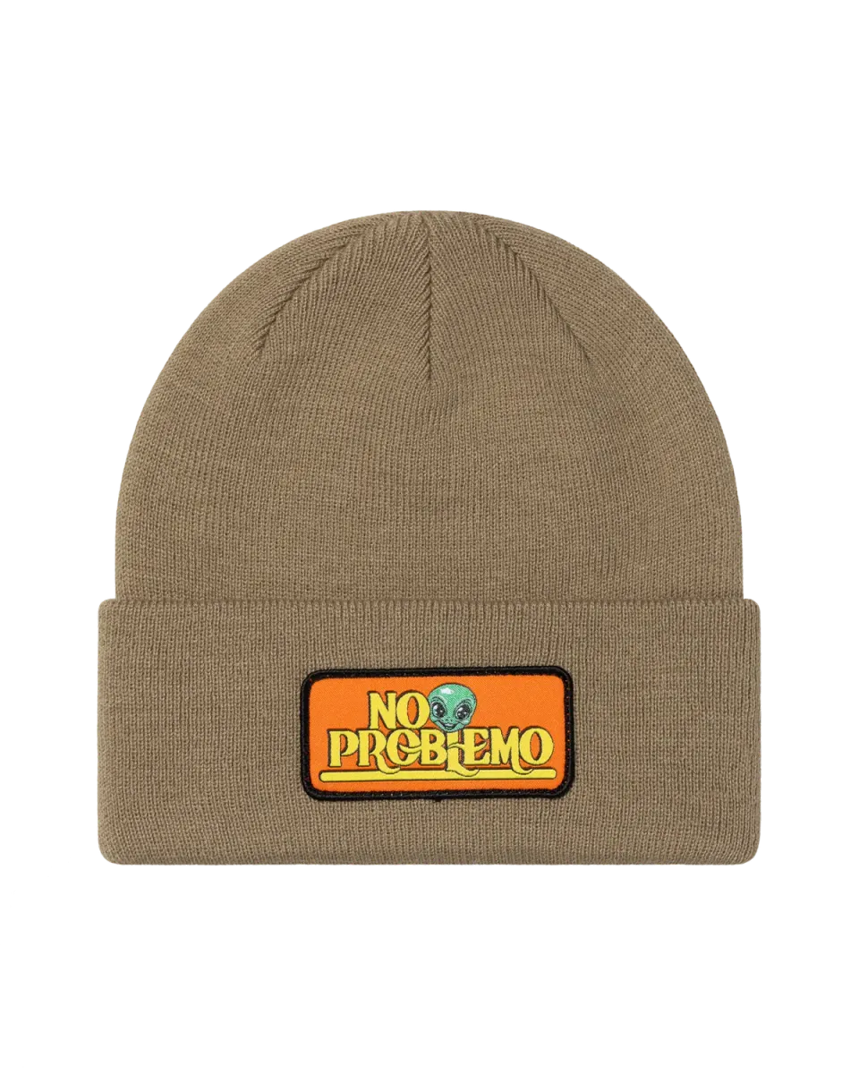No Problemo Sticker căciulă tricotată Khaki