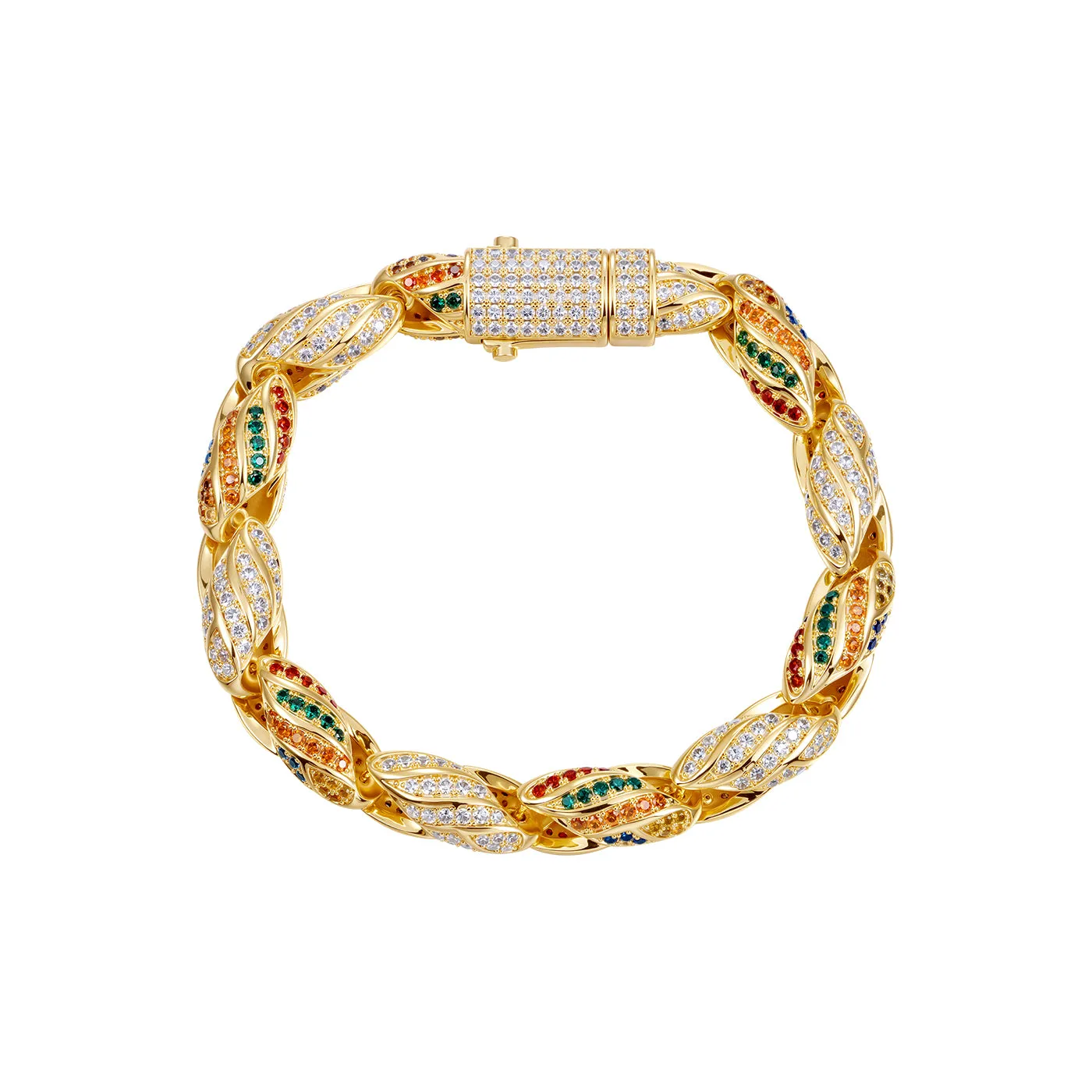 COOGI Twisted Rope Outback brățară aur galben pietre colorate