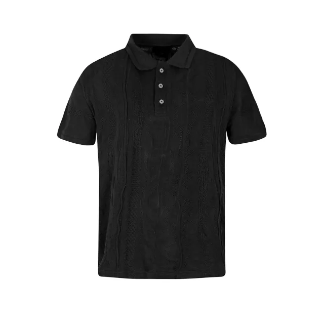 COOGI BlackOut Polo tricou polo negru bumbac