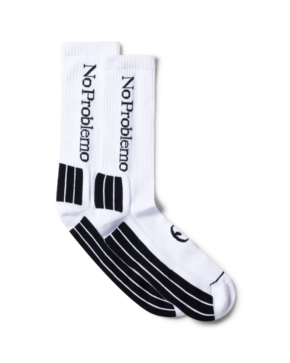 No Problemo Sock sosete albe bumbac jacquard