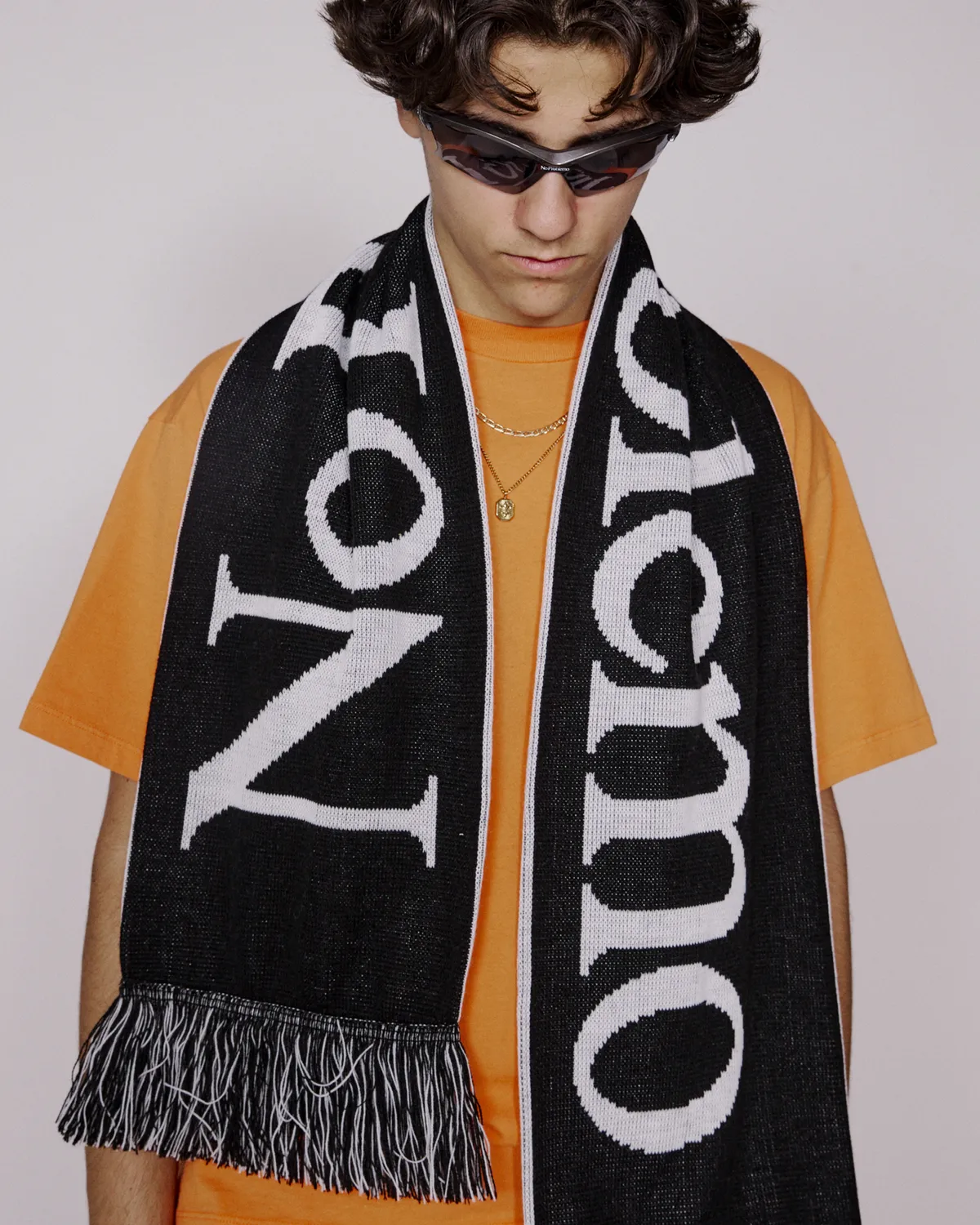 No Problemo Scarf fular negru acrilic