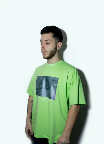 CREATEDBY Lime Green tricou oversize verde deschis