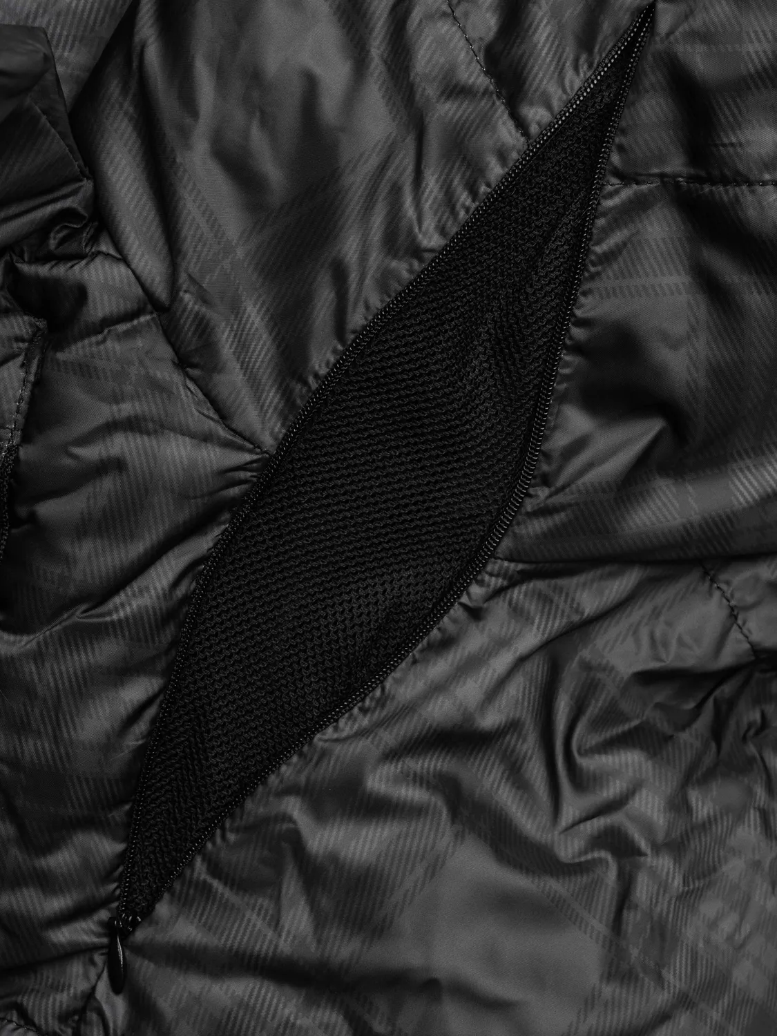 Enrage Puffy Jacket geaca negru carouri vatuita