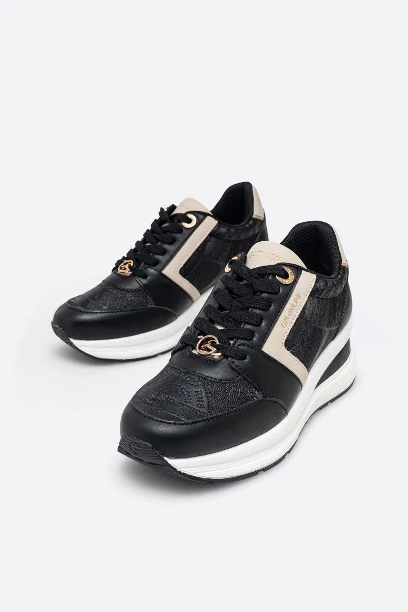 Gattinoni Planetarium New Edison sneakers negri platformă