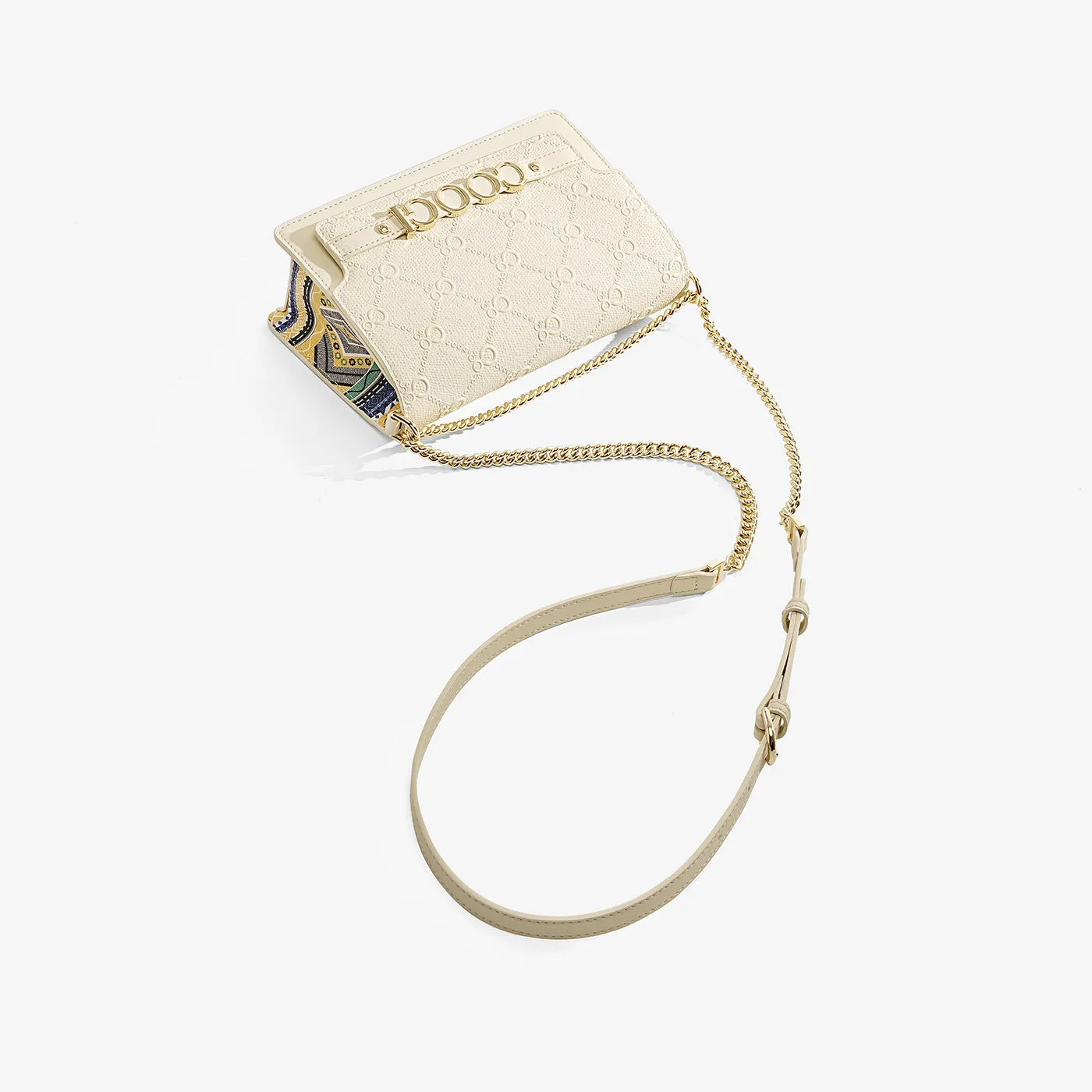 COOGI Capitola Crossbody geanta crem piele naturala