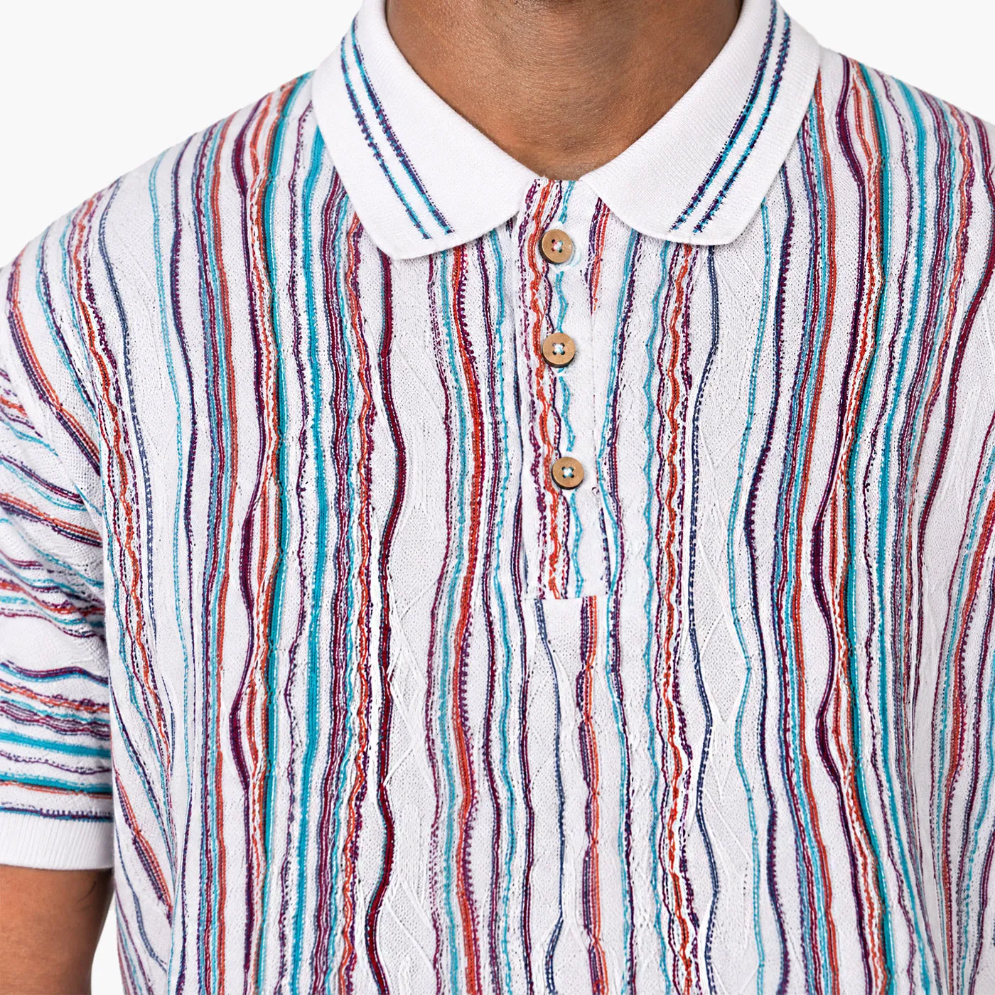 COOGI Light Weight polo tricot alb bumbac