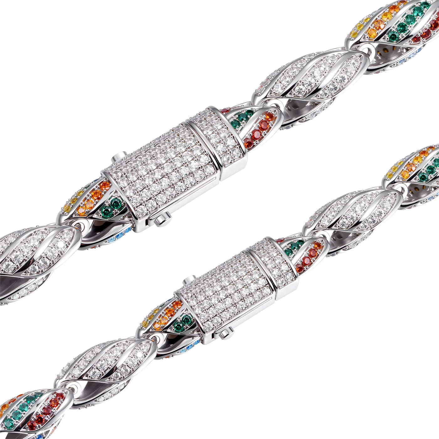 COOGI Outback lanț aur alb placat pietre multicolor