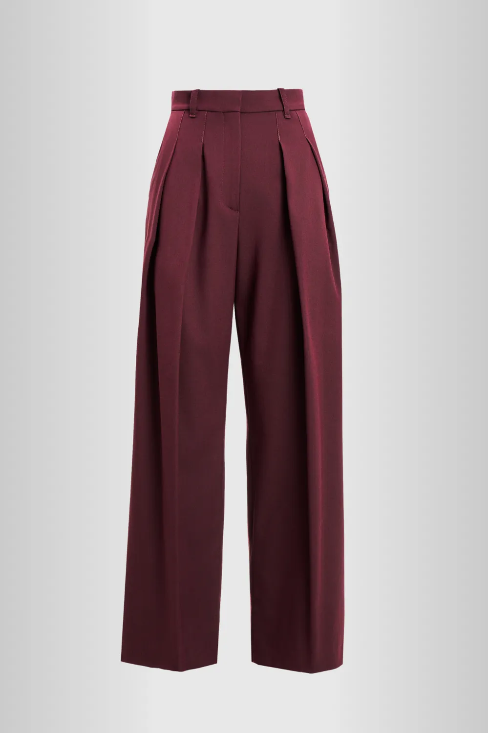 Dualitae Manon pantaloni burgundy viscoza 109 cm