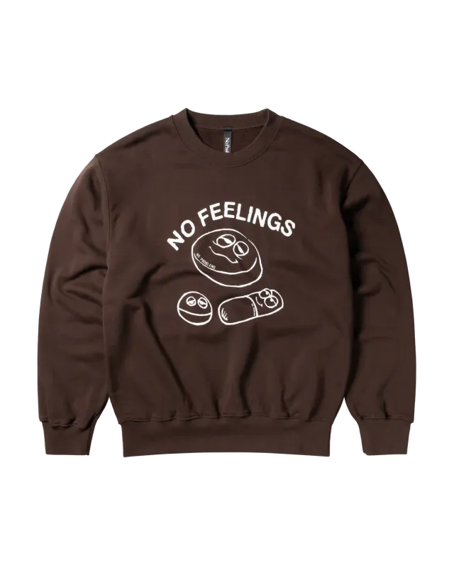 No Problemo Hard Feelings Crew bluza maro bumbac