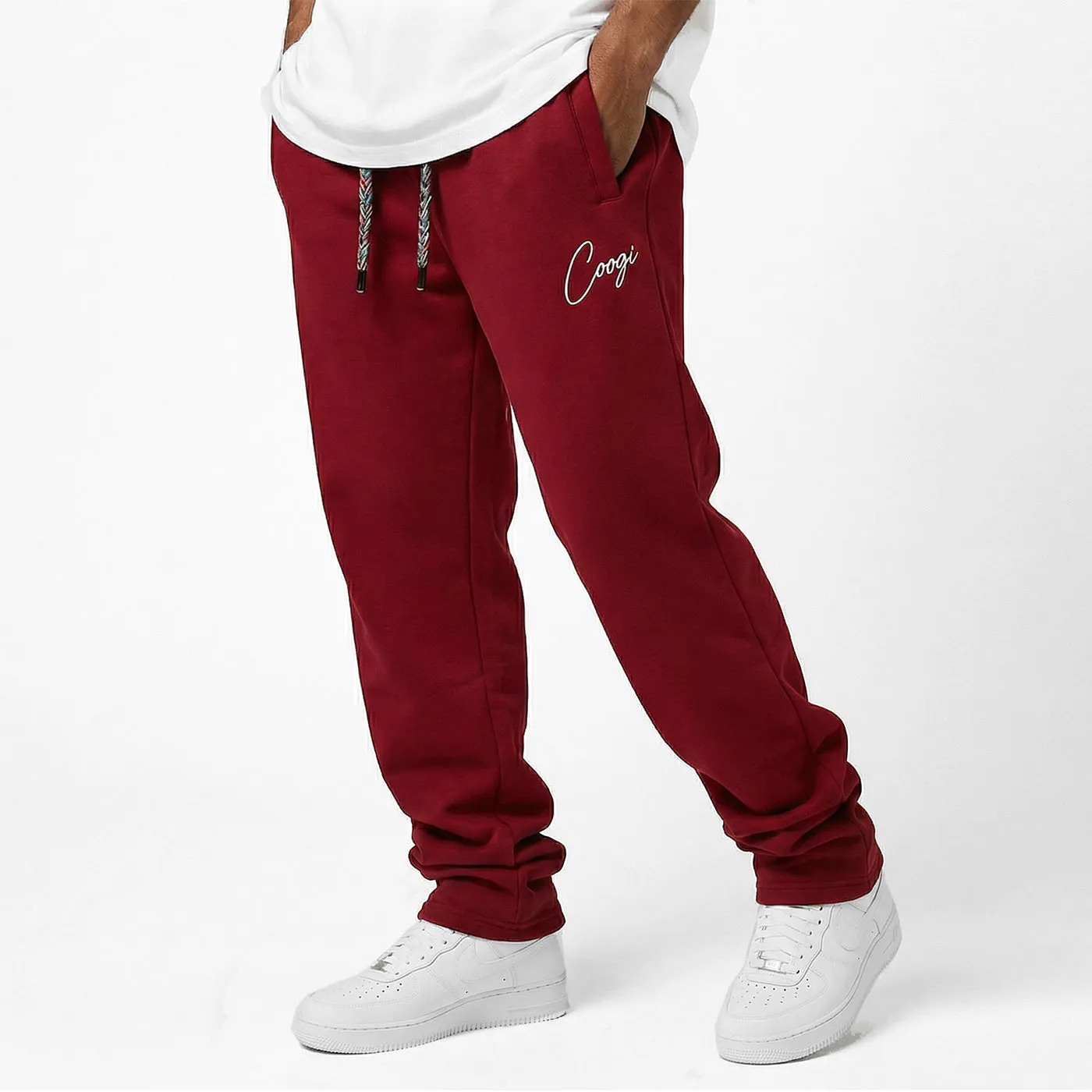 COOGI Crown Reserve Script Jogger pantaloni crimson oversized