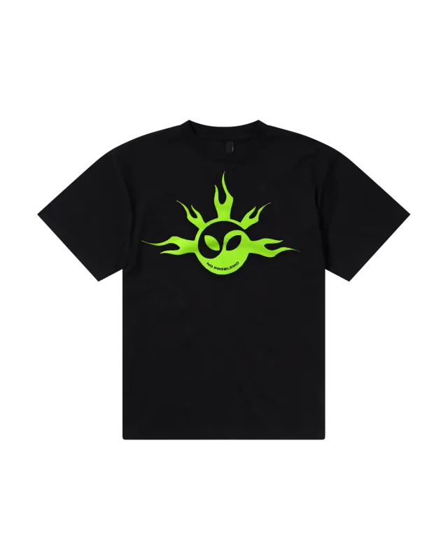 No Problemo No Yang SS Tee tricou negru bumbac greu