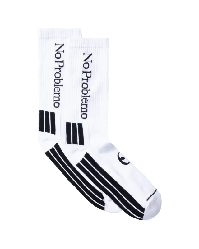No Problemo Sock sosete albe EU 41-43 bumbac