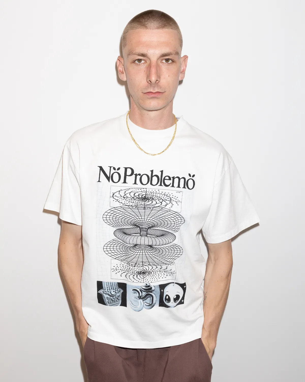 No Problemo Energy SS Tee NP60015.06 tricou alb bumbac greu