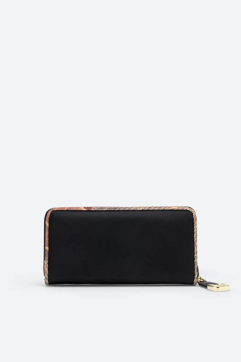 Gattinoni Colorsoul Nero portofel negru cu fermoar