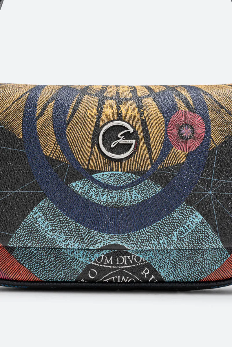 Gattinoni Flap Bag Planetarium Black geanta neagra PVC