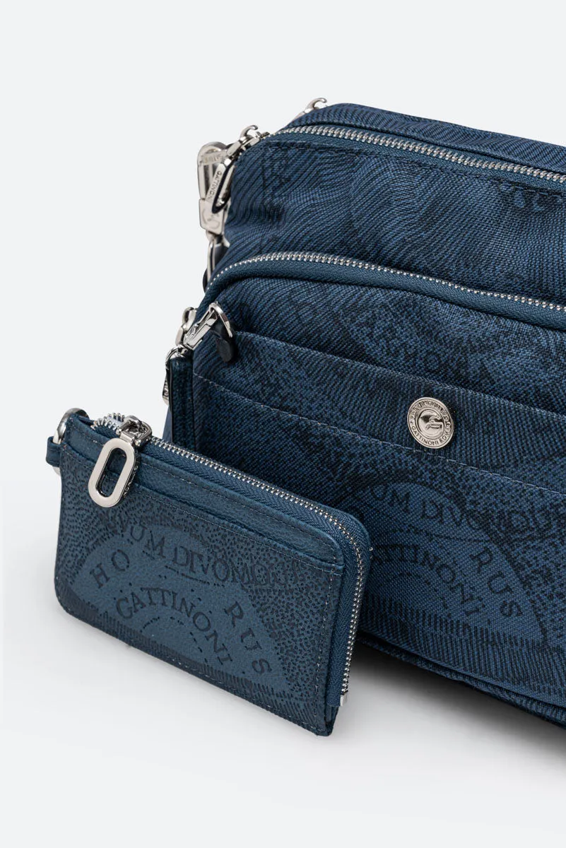 Gattinoni Maya Experience Blue geanta crossbody 28 cm nailon
