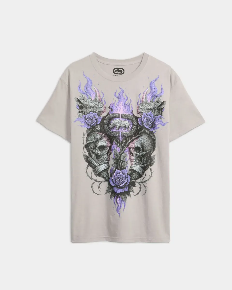 Ecko Red Revenant Rager t-shirt regular cu flacari