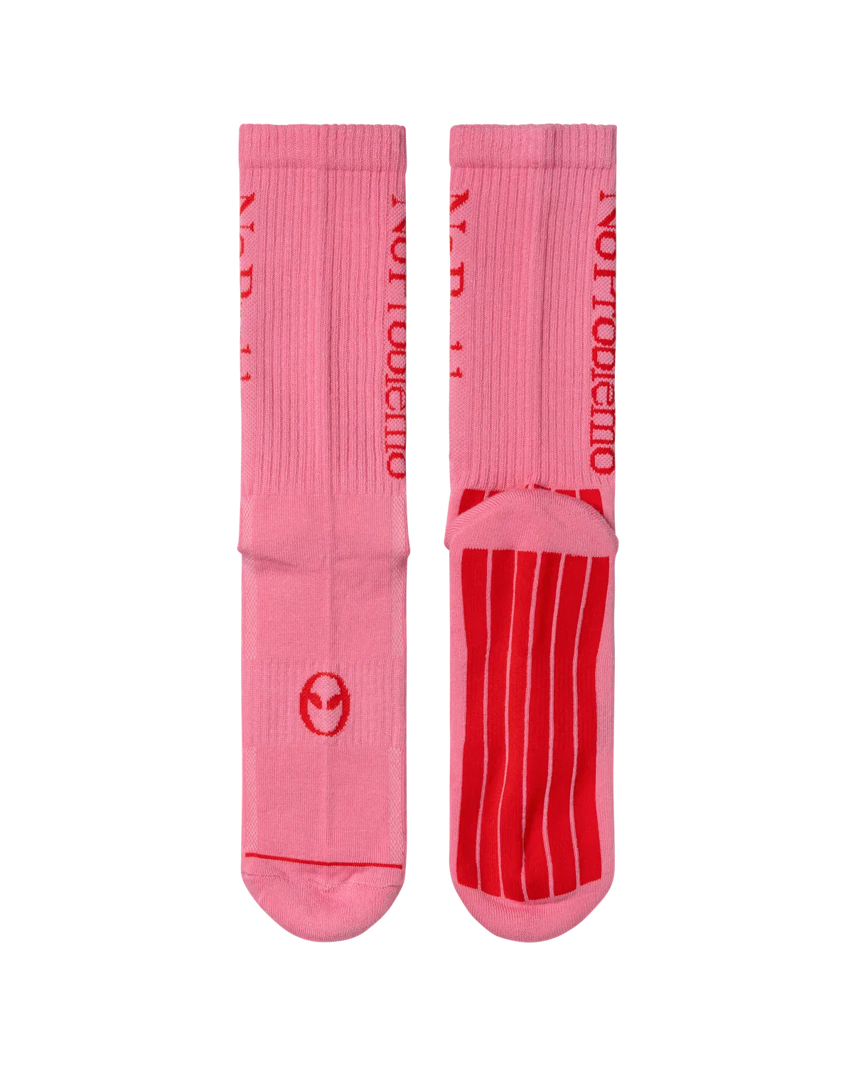 No Problemo Sock șosete roz jacquard talpă groasă