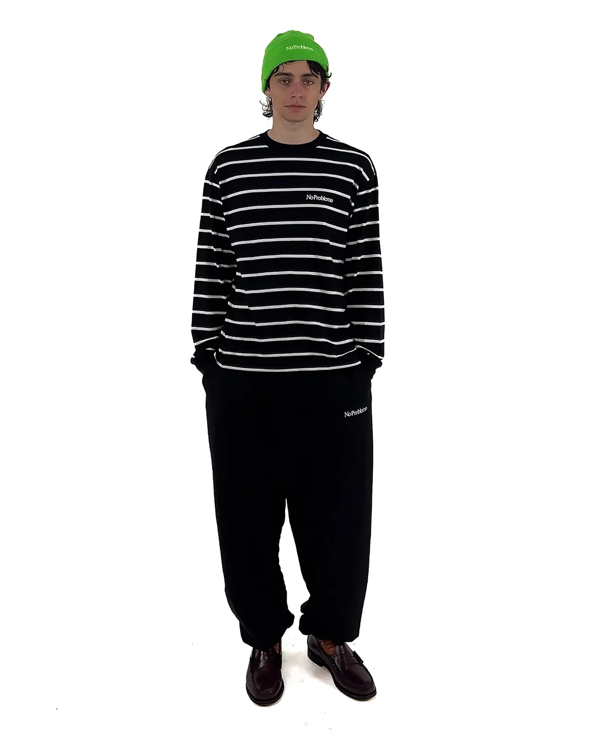 No Problemo Mini Problemo pantaloni trening negri bumbac