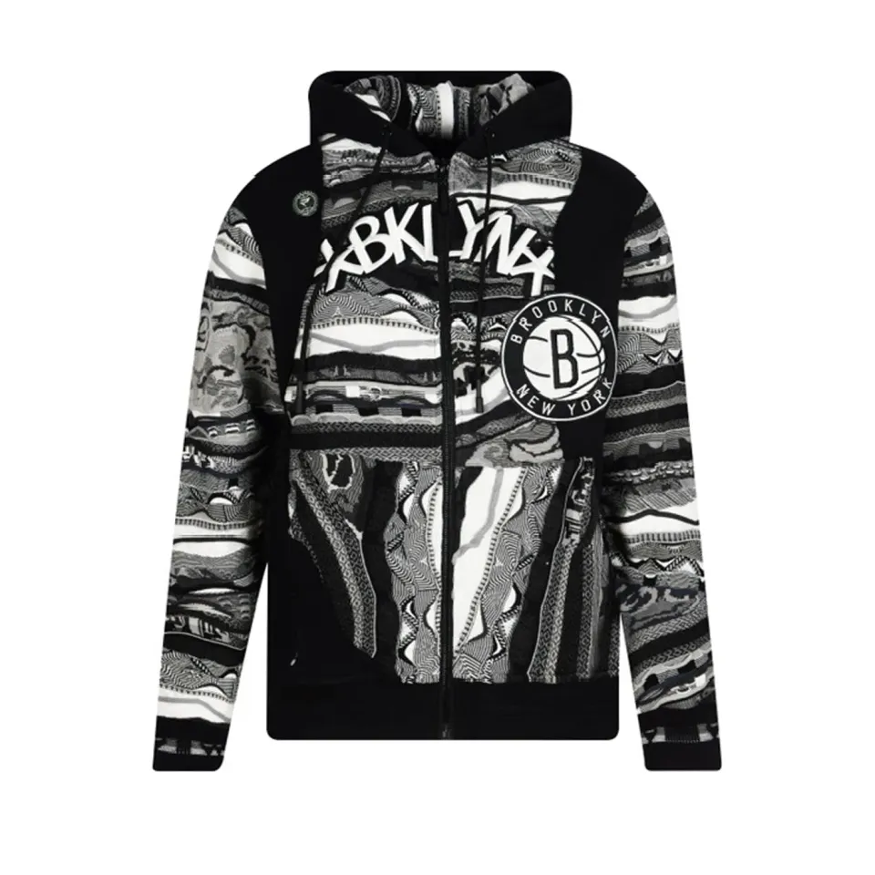 COOGI X NBA Brooklyn Nets hanorac cu fermoar negru