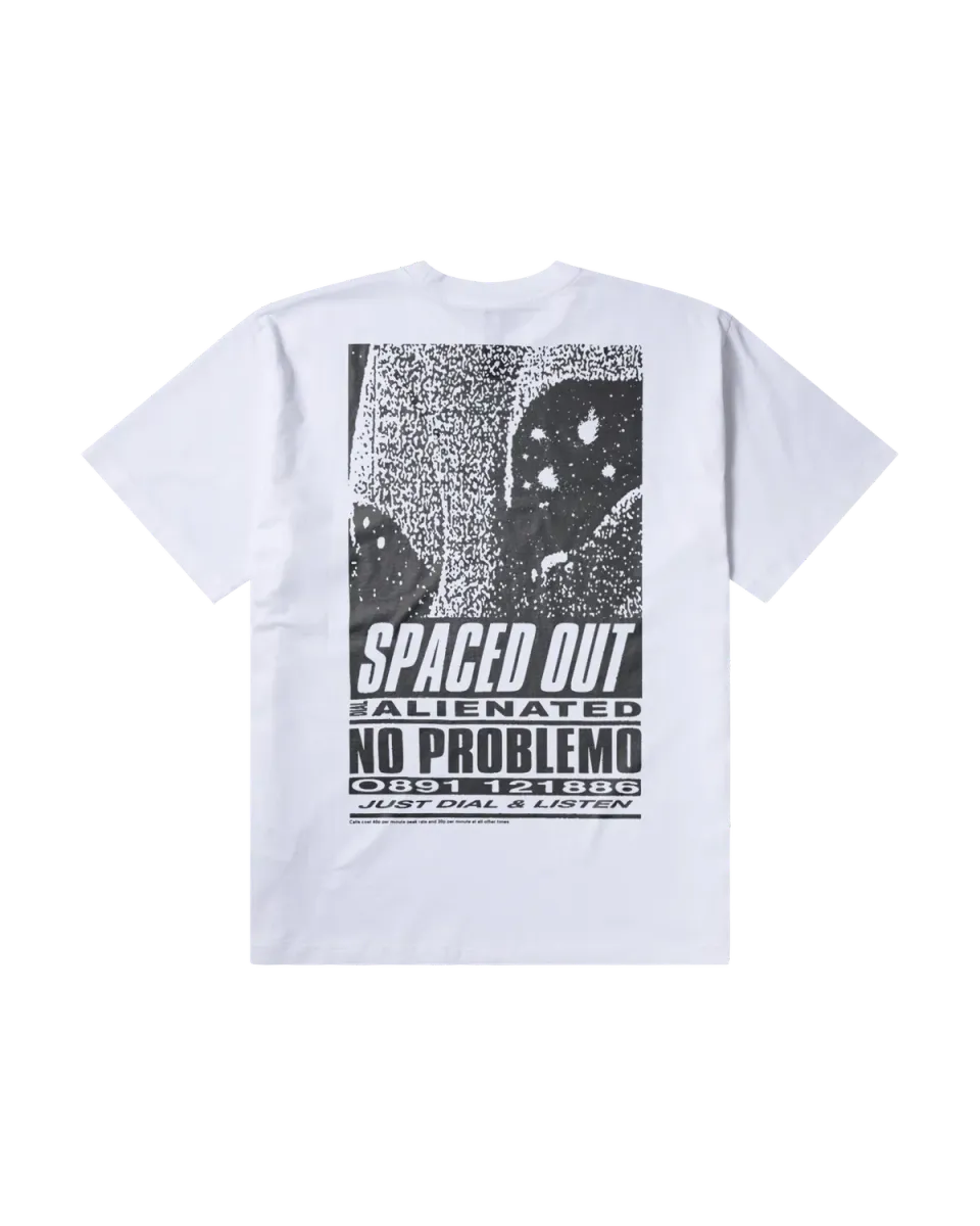 No Problemo Spaced Out tricou alb bumbac