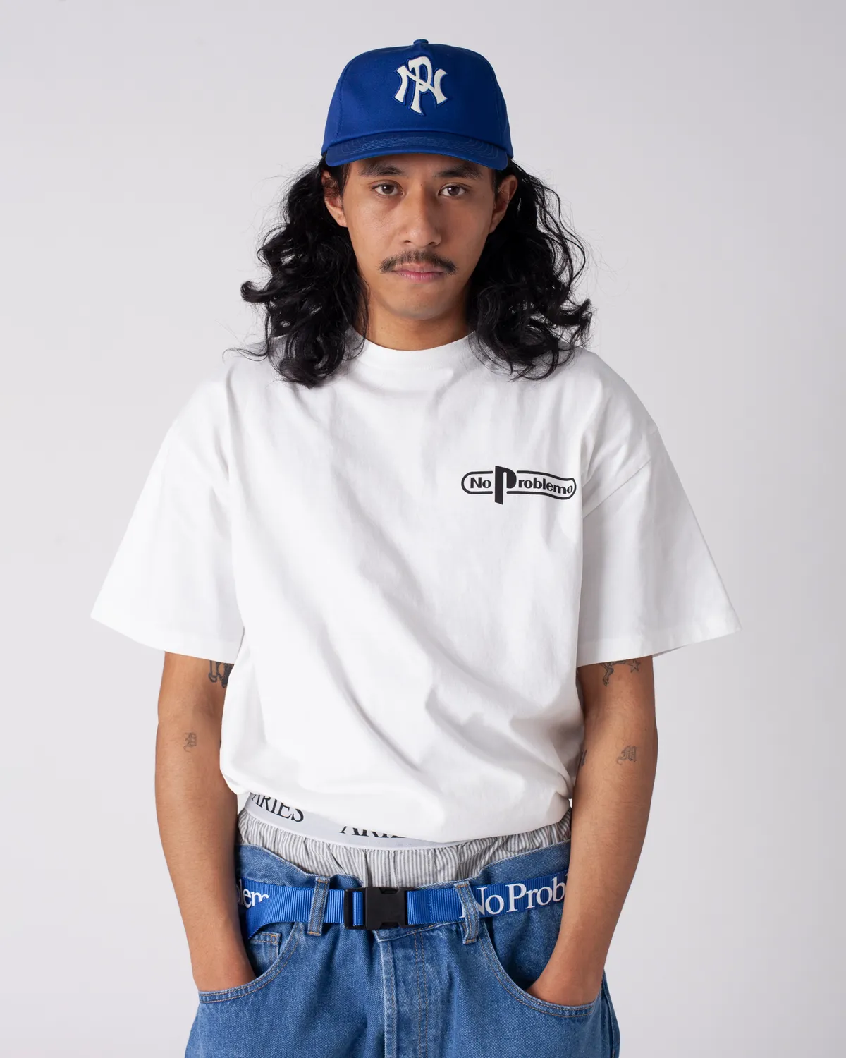 No Problemo No Limits SS Tee tricou alb bumbac
