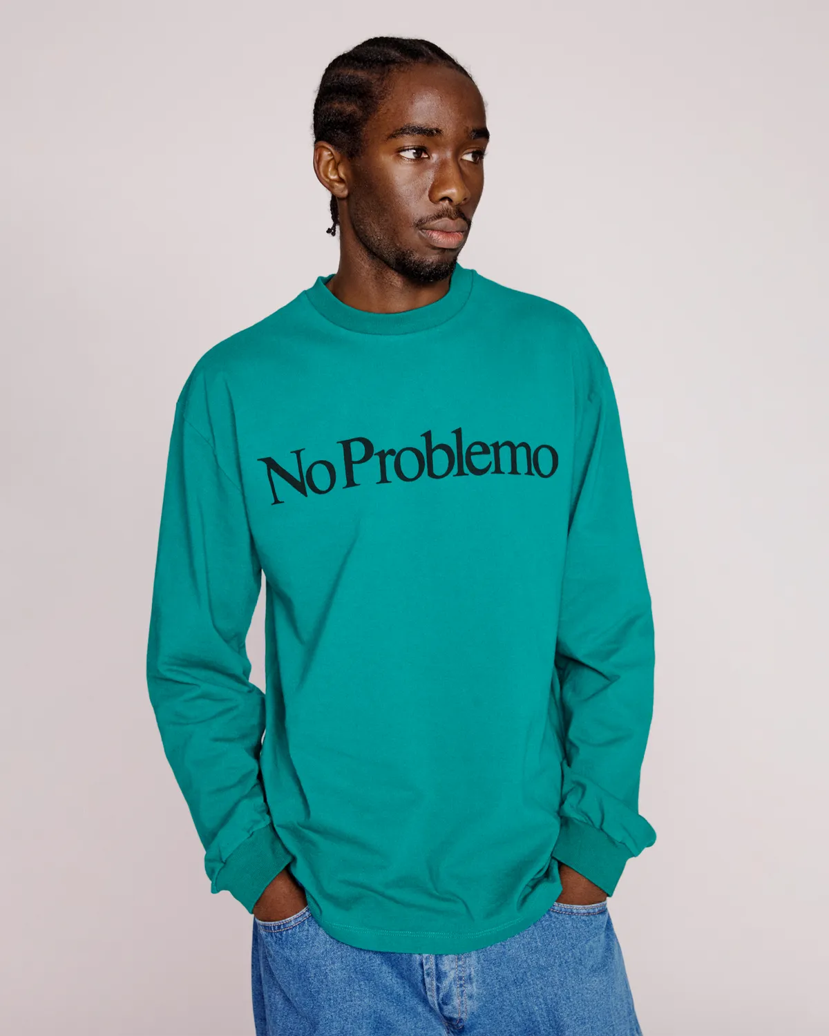 No Problemo LS Tee bluza verde maneca lunga