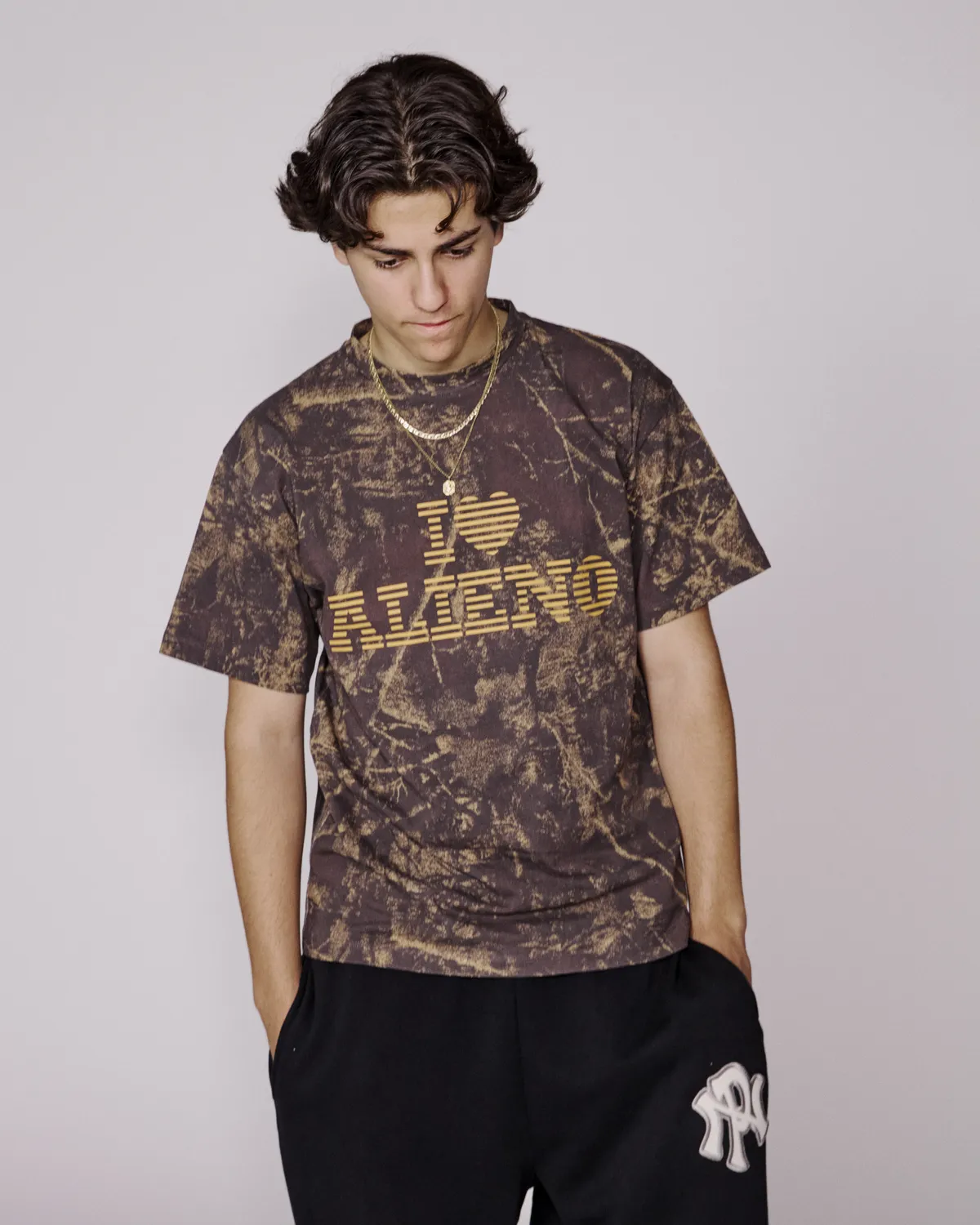 No Problemo I Love Alieno Camo tricou camuflaj
