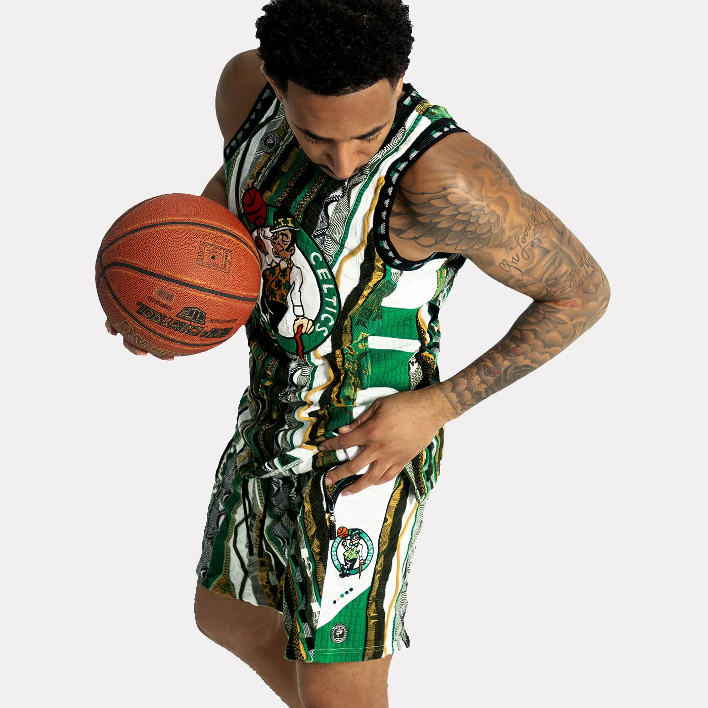 COOGI X NBA Boston Celtics vesta tricotata verde multi