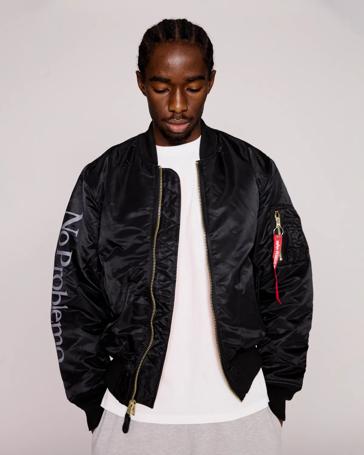 No Problemo x Alpha Industries MA-1 geaca bomber neagra