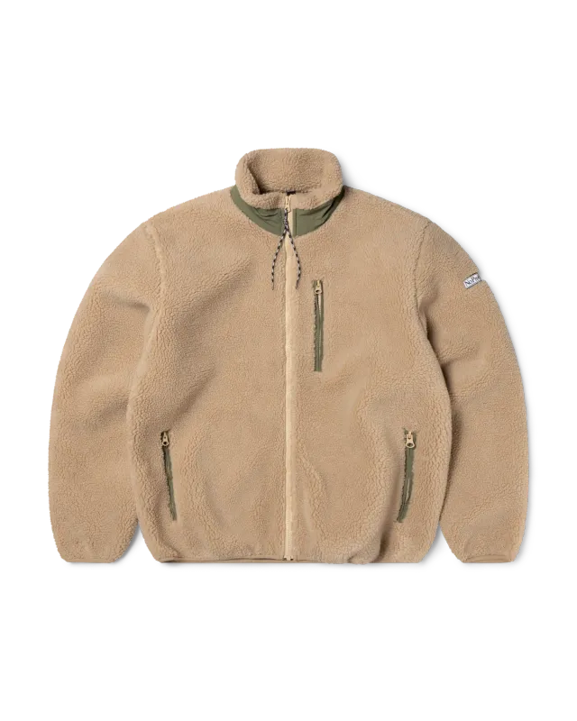 No Problemo Heavy Fleece geacă ecru polar