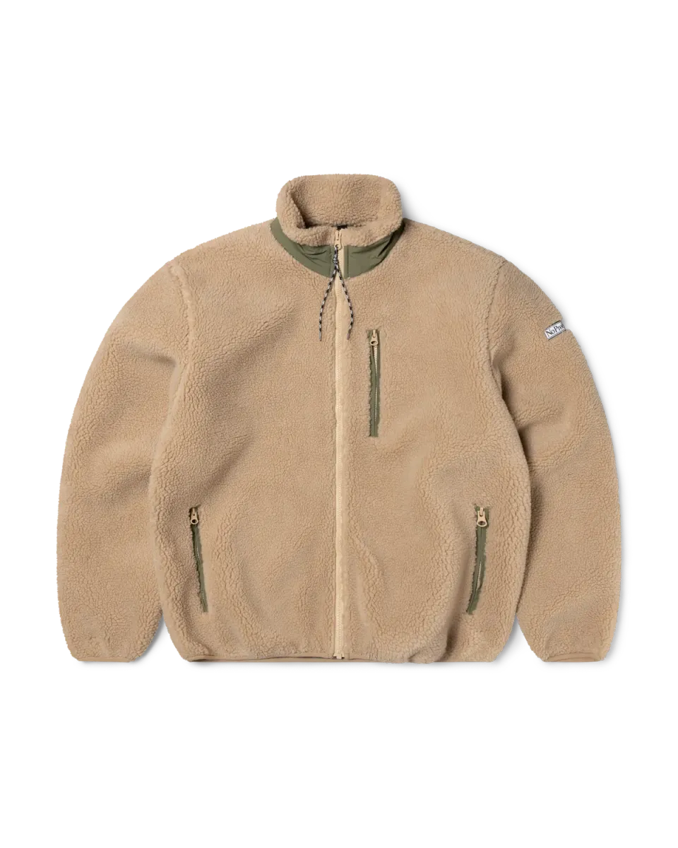 No Problemo Heavy Fleece geacă ecru polar