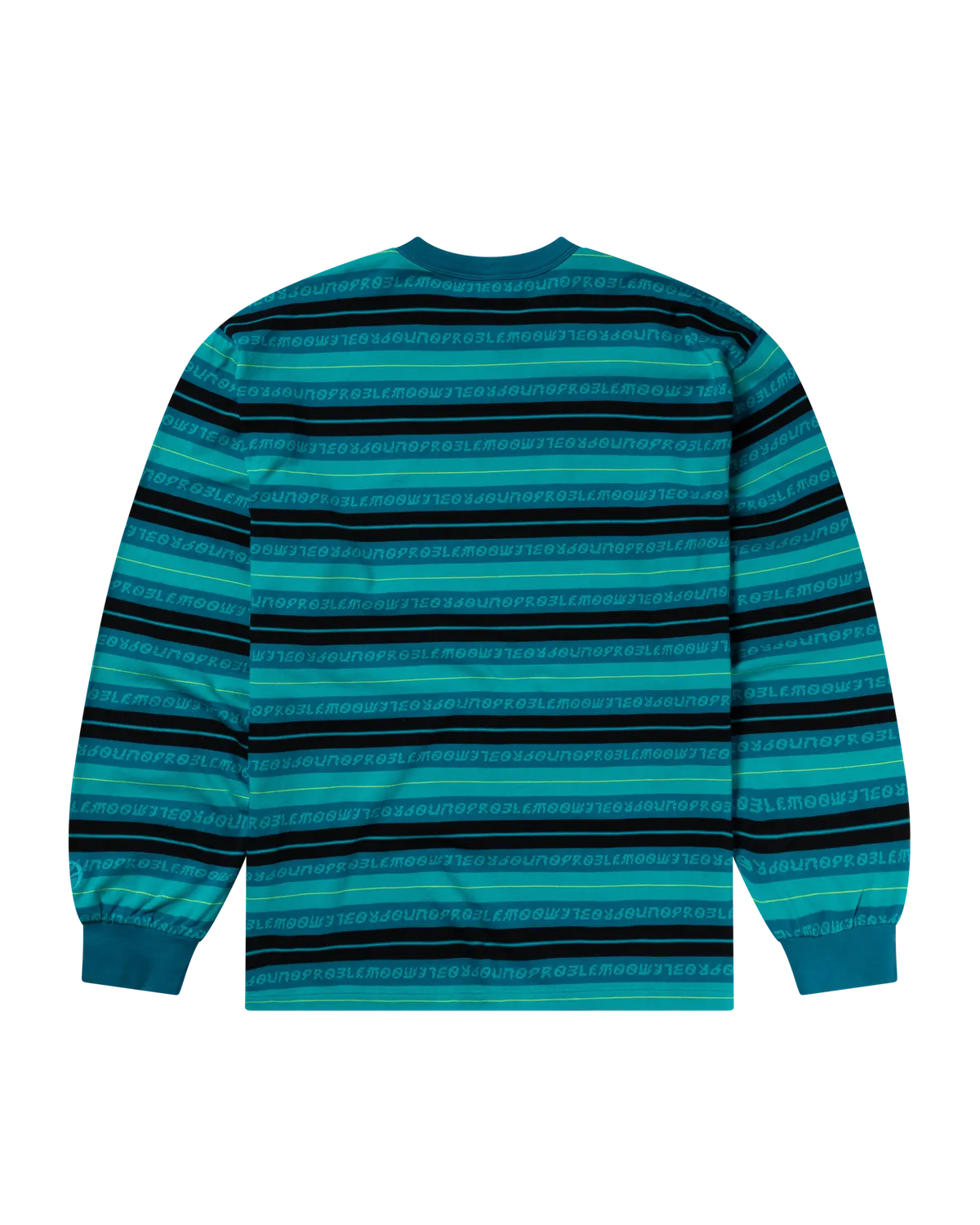 No Problemo Jacquard Stripe tricou maneca lunga aqua