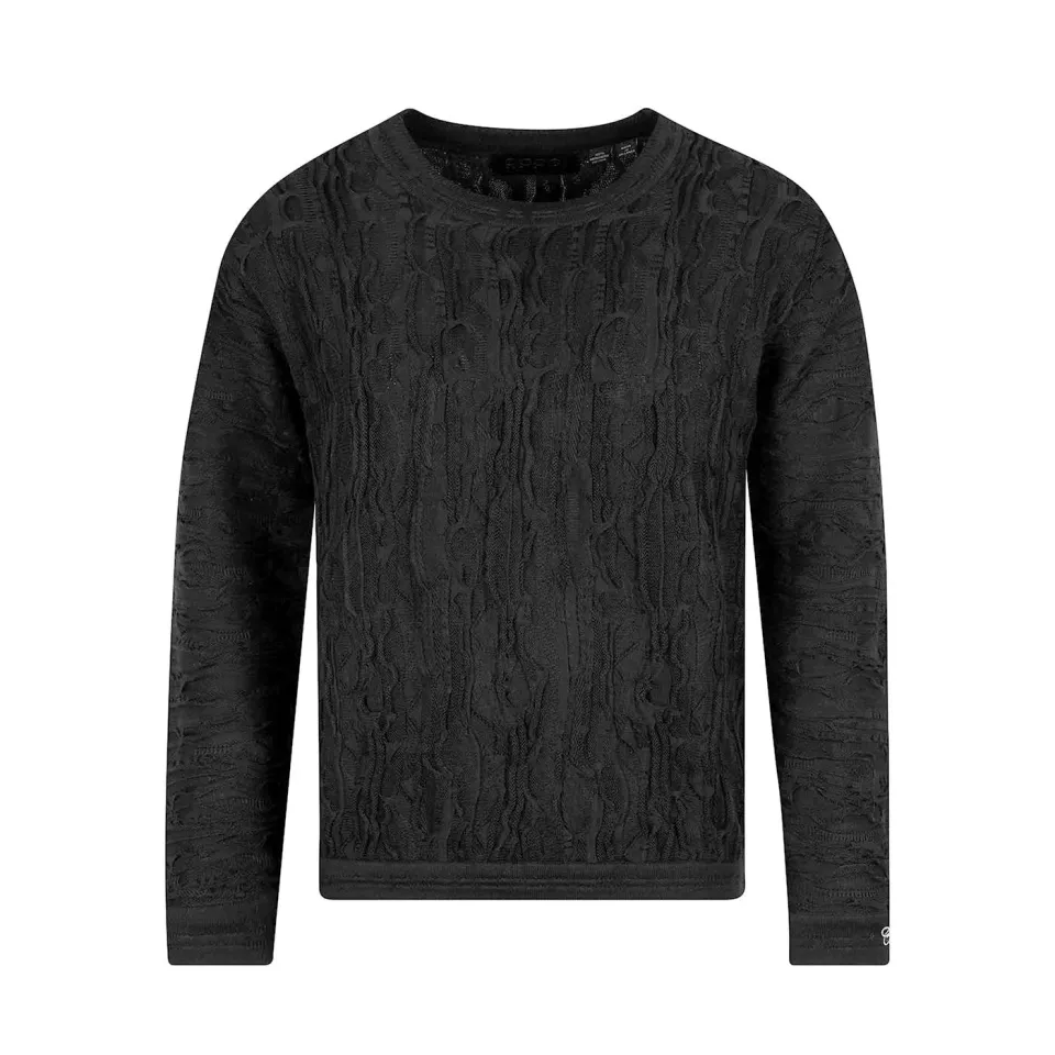 COOGI Blackout Crewneck Special Edition pulover negru bumbac