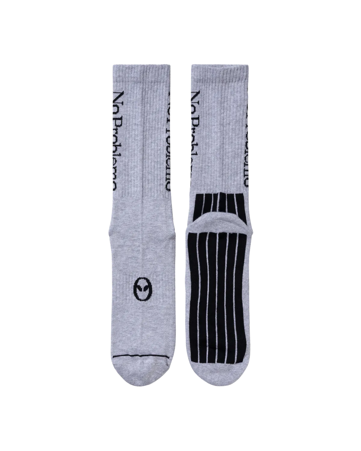 No Problemo Sock șosete gri melanj talpă matlasată