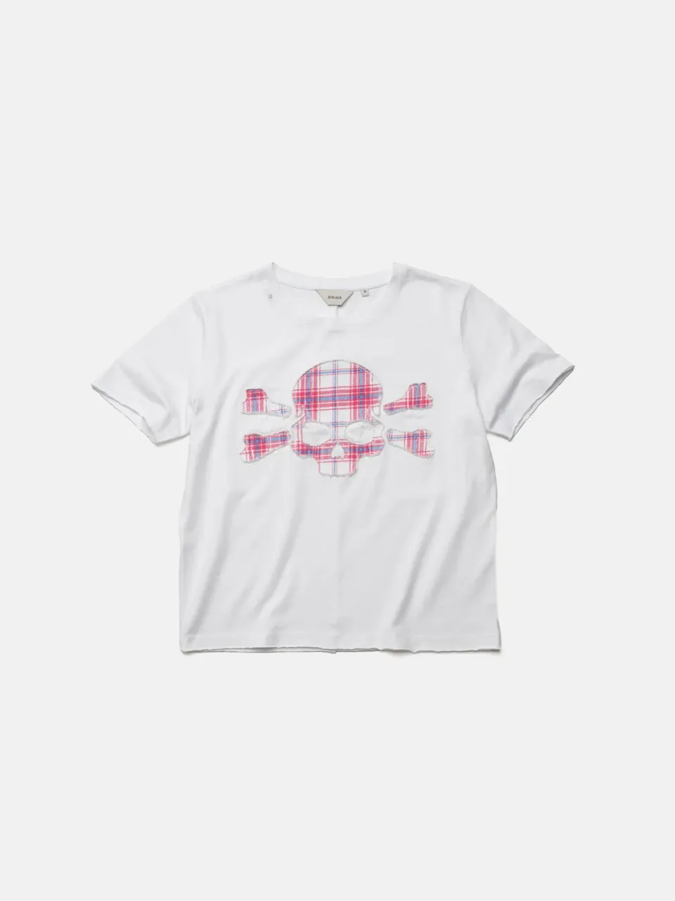 Enrage Round Neck Tee tricou alb craniu bumbac
