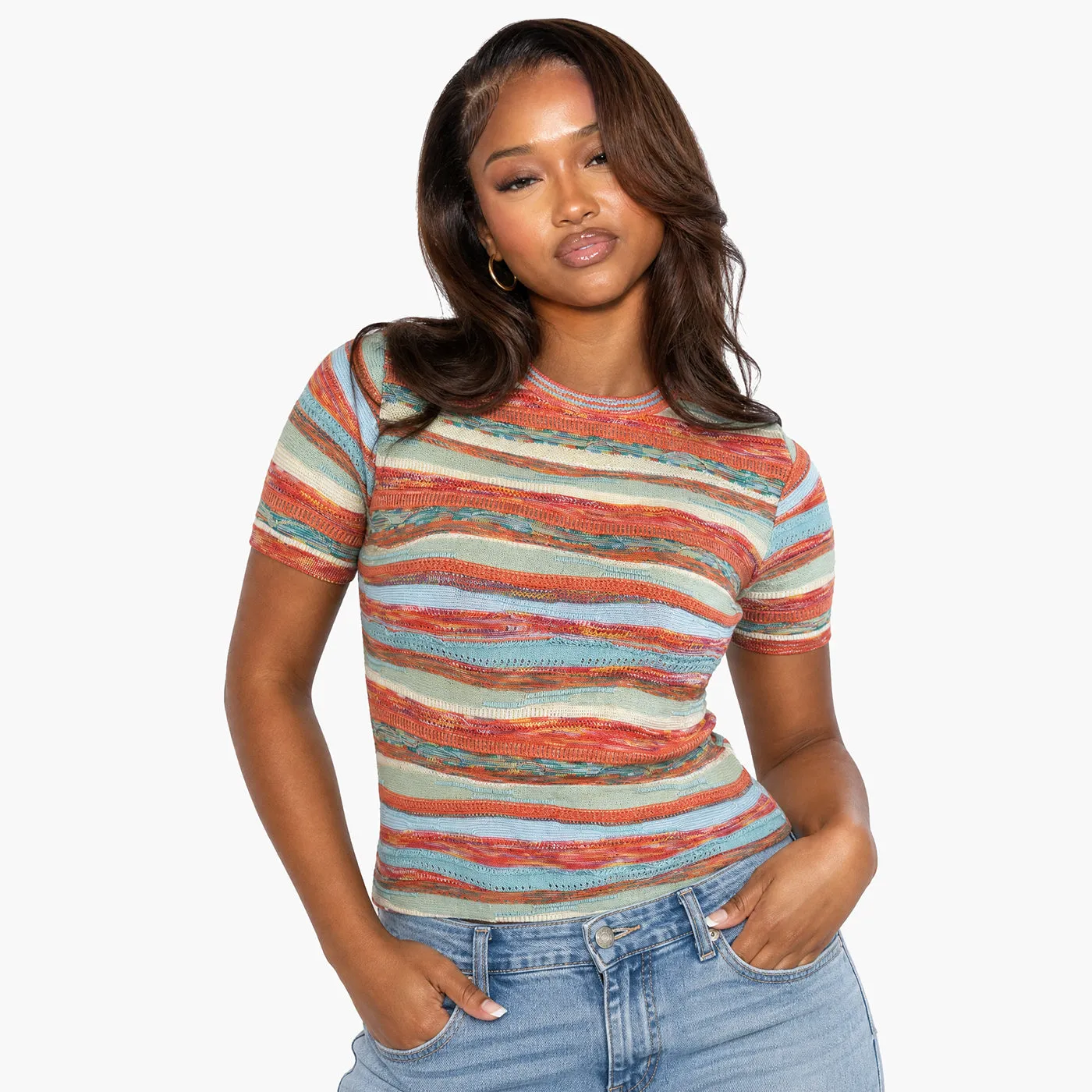 COOGI All-Season top dama portocaliu maneca scurta