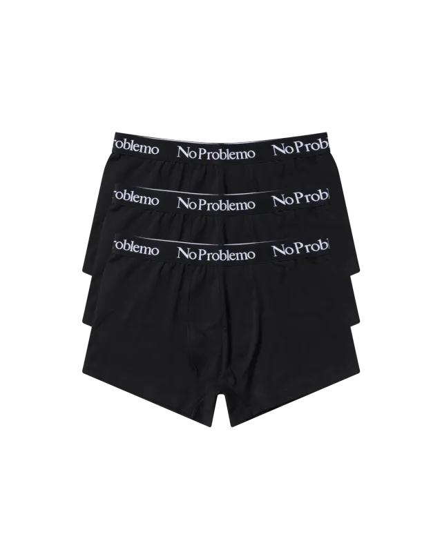 No Problemo Boxer Briefs NP00042.05 boxeri negri 3-pack bumbac